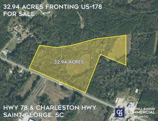 Plus de détails pour Hwy 78 & Charleston Hwy, Saint George, SC - Terrain à vendre