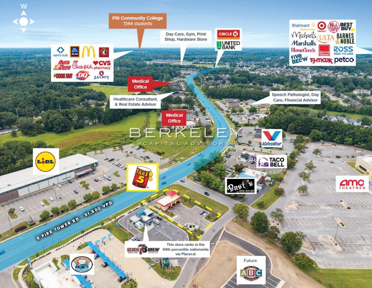 1801 East Fire Tower Road, Greenville, NC à vendre - Photo du bâtiment - Image 2 de 7