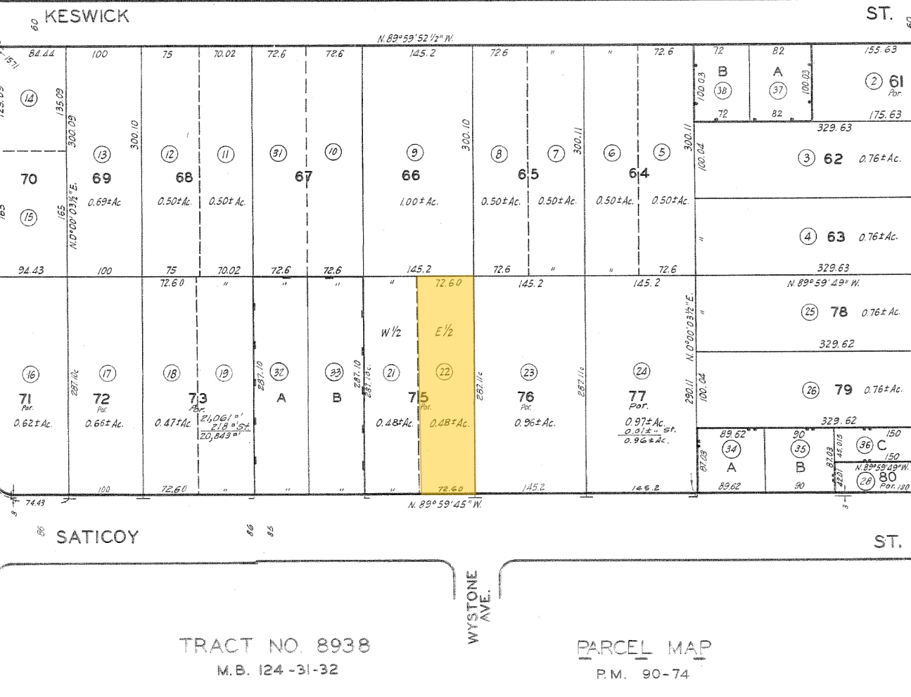 19001 Saticoy St, Reseda, CA for lease Plat Map- Image 1 of 2