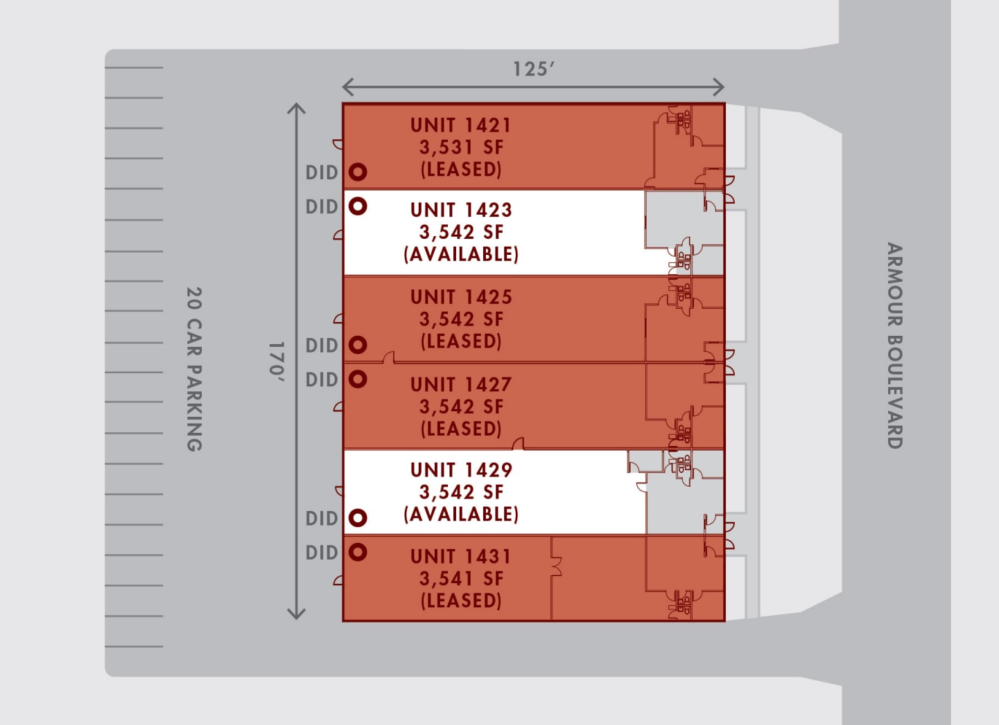 1421-1431 Armour Blvd, Mundelein, IL for lease Site Plan- Image 1 of 1