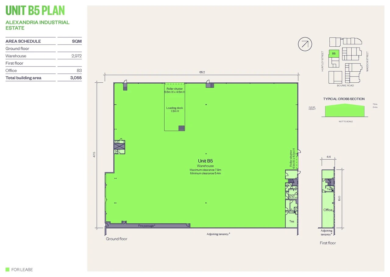 53-75 Huntley St, Alexandria for lease Floor Plan- Image 1 of 1