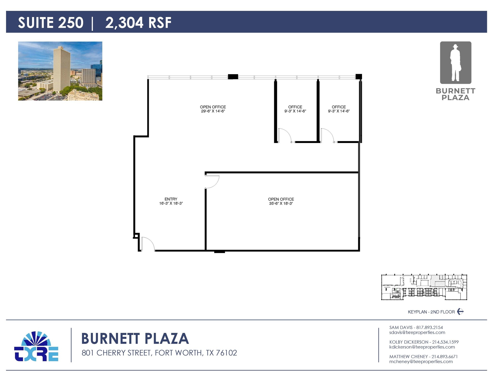 801 Cherry St, Fort Worth, TX for lease Floor Plan- Image 1 of 2