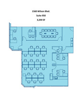 1560 Wilson Blvd, Arlington, VA à louer Plan de site- Image 2 de 2