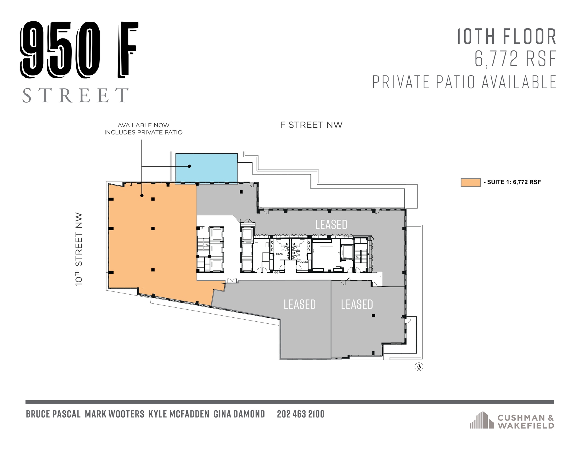 950 F St NW, Washington, DC à louer Plan d’étage- Image 1 de 1