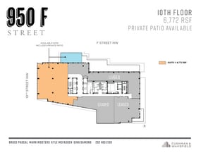 950 F St NW, Washington, DC à louer Plan d’étage- Image 1 de 1