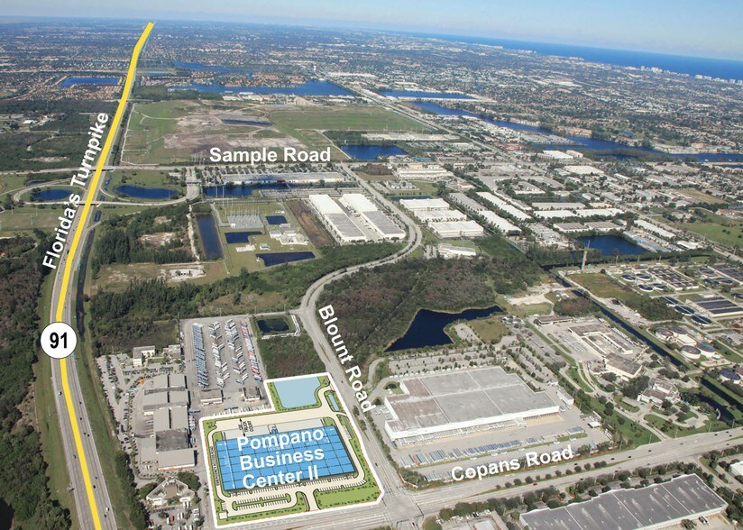 3001 W Copans Rd, Pompano Beach, FL à louer - Aérien - Image 3 de 8