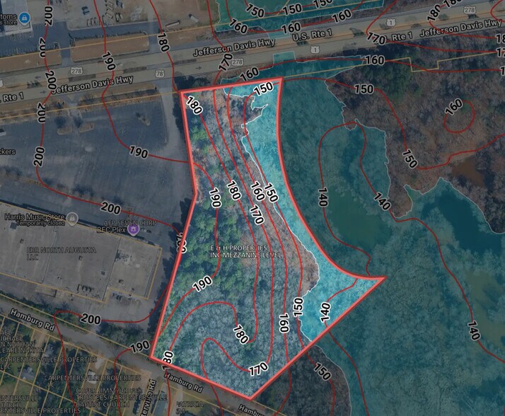 5979 Jefferson Davis Hwy, North Augusta, SC à vendre - Plan cadastral - Image 1 de 2