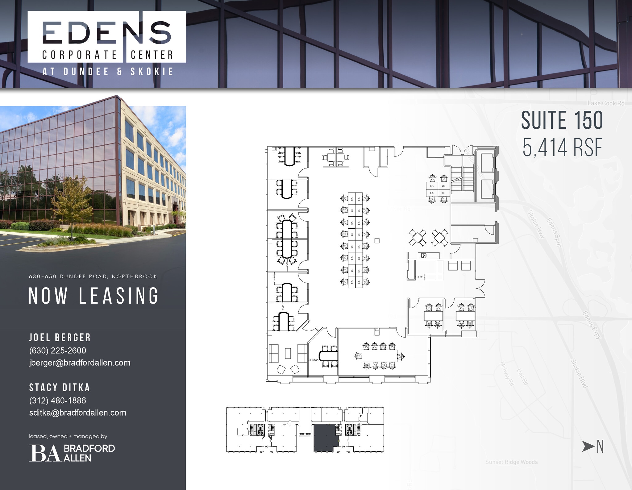 630-650 Dundee Rd, Northbrook, IL à louer Plan d’étage- Image 1 de 1
