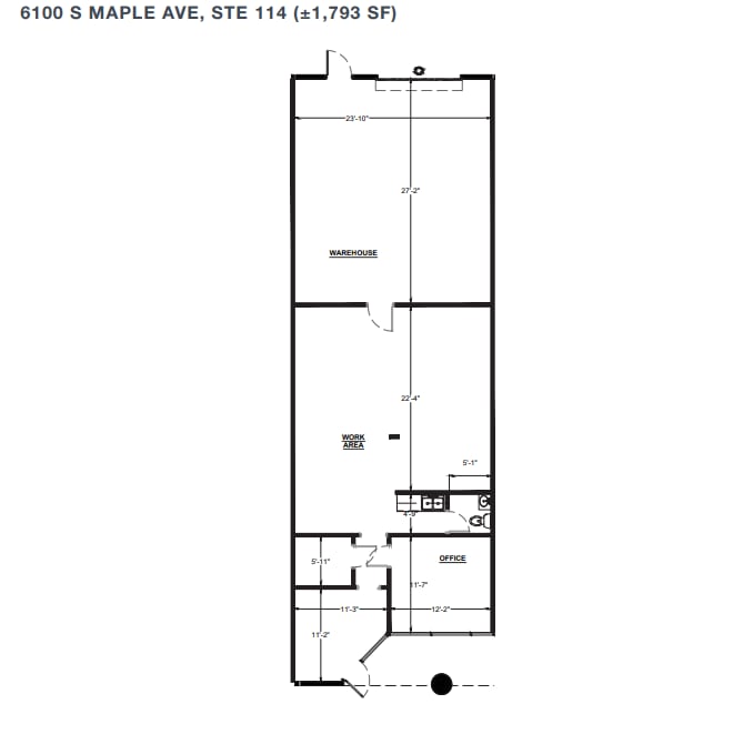 6105 S Ash Ave, Tempe, AZ à louer Plan d’étage- Image 1 de 1