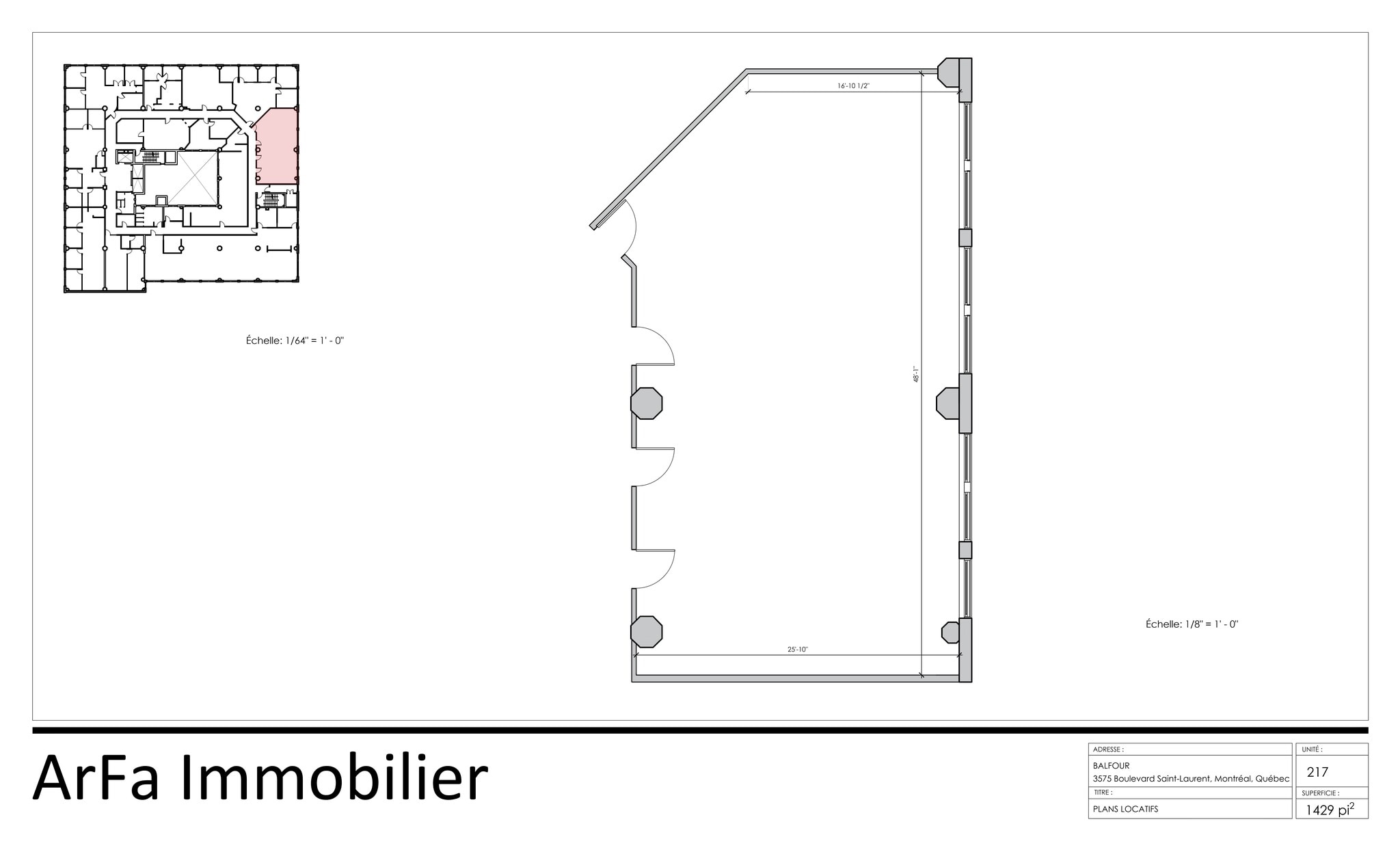 3575 Boul Saint-Laurent, Montréal, QC à louer Plan de site- Image 1 de 1