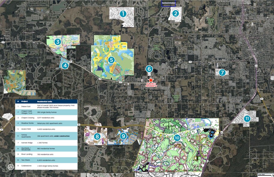 34635 Pure Water Wy (SR 54), Zephyrhills, FL à vendre - Aérien - Image 2 de 3