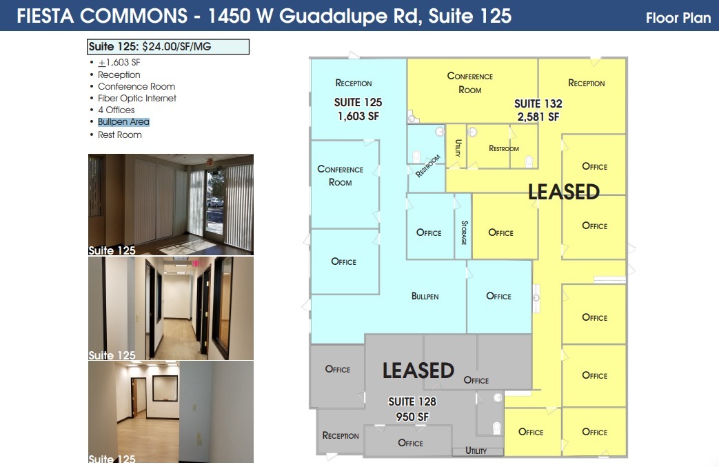 1450 W Guadalupe Rd, Gilbert, AZ à louer Plan d’étage- Image 1 de 1