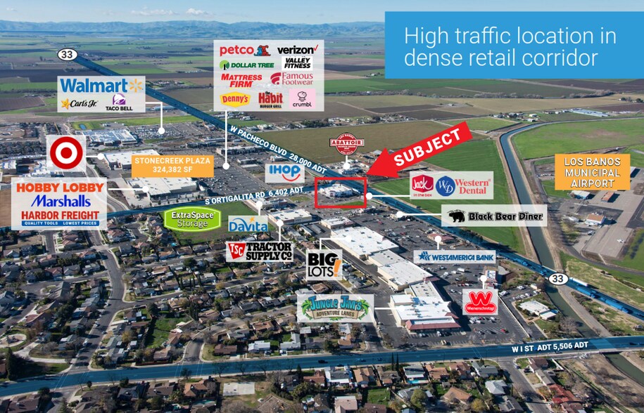 1209 W Pacheco Blvd, Los Banos, CA à louer - Aérien - Image 3 de 10