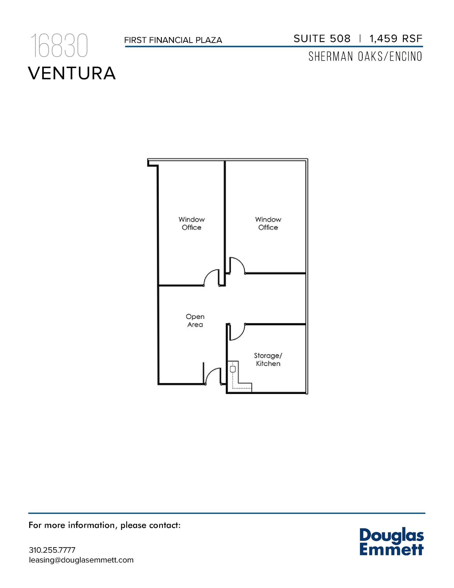 16830 Ventura Blvd, Encino, CA for lease Floor Plan- Image 1 of 1