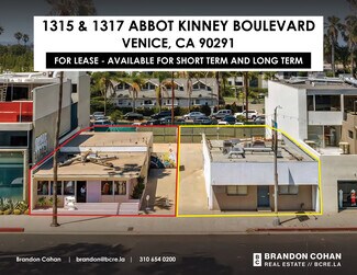 Plus de détails pour 1315-1317 Abbot Kinney Blvd, Venice, CA - Commerce de détail à louer