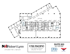 1700 Pacific Ave, Dallas, TX à louer Plan d  tage- Image 1 de 1