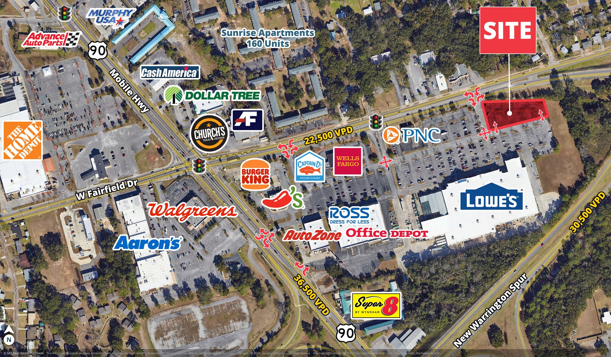 4301 W Fairfield Dr, Pensacola, FL à vendre Aérien- Image 1 de 2