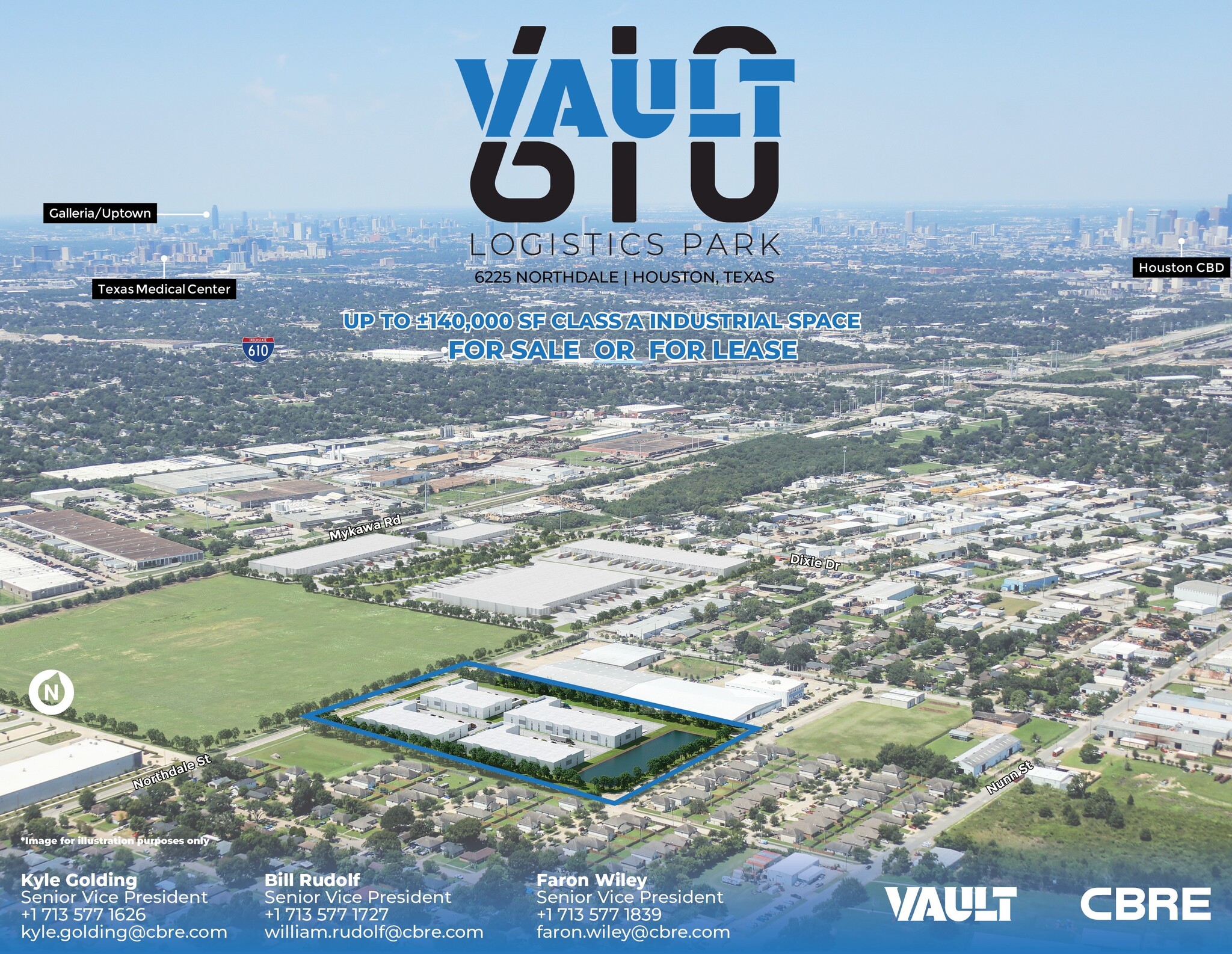 6225 Northdale St, Houston, TX for lease Aerial- Image 1 of 6