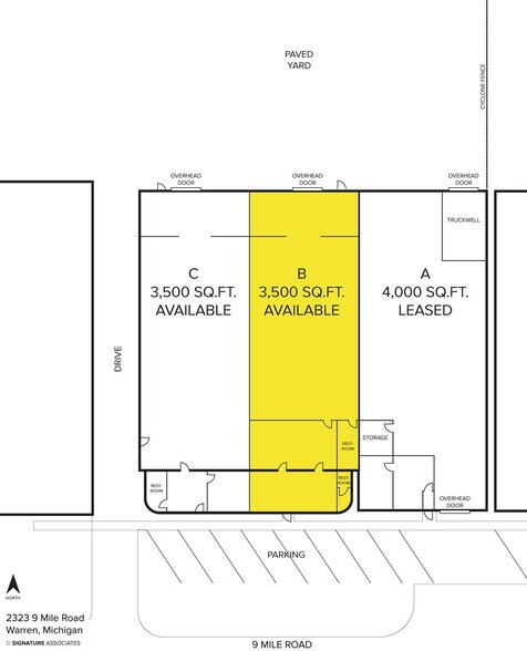 2323 E 9 Mile Rd, Warren, MI à louer - Plan d’étage - Image 3 de 3