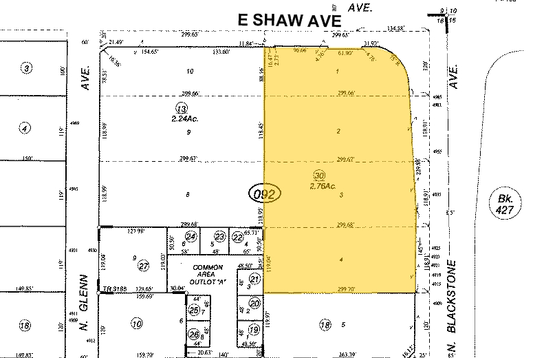 4915-4985 N Blackstone Ave, Fresno, CA for lease - Plat Map - Image 2 of 2