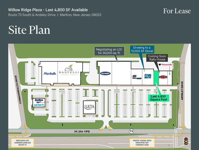 710 Route 73 S, Marlton, NJ à louer - Plan de site - Image 2 de 10