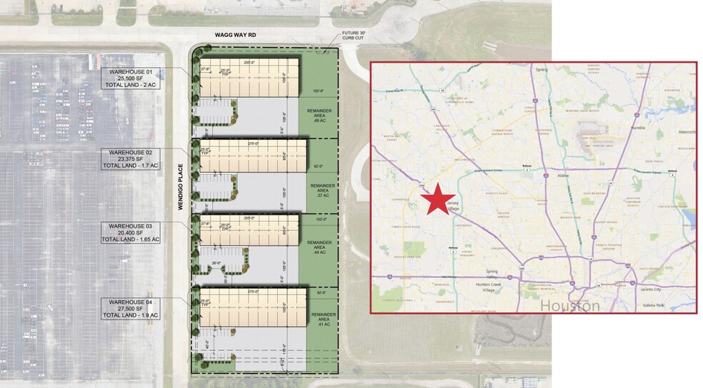 8840 Wedigo Pl, Houston, TX for lease - Site Plan - Image 2 of 3