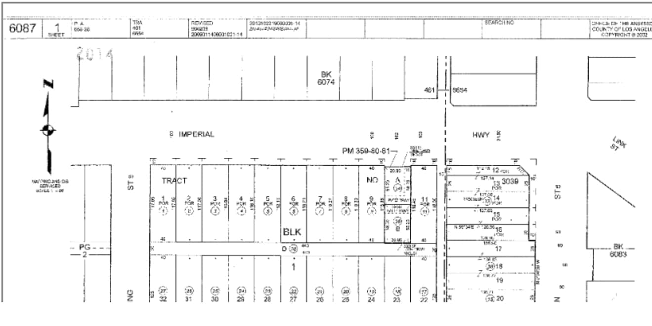 116 W Imperial Hwy, Los Angeles, CA à vendre Plan cadastral- Image 1 de 2