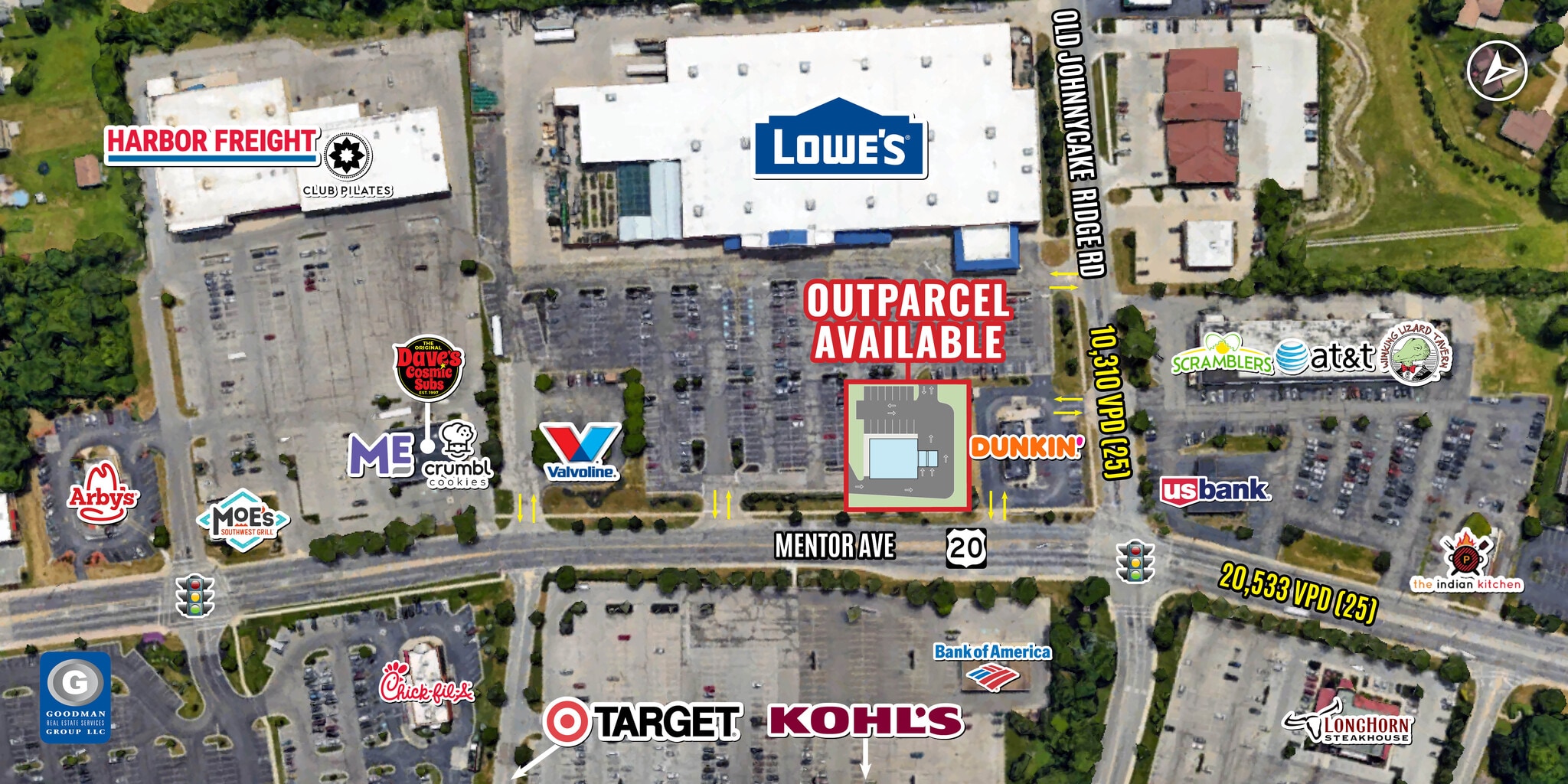 9600 Mentor Ave, Mentor, OH for lease Aerial- Image 1 of 3