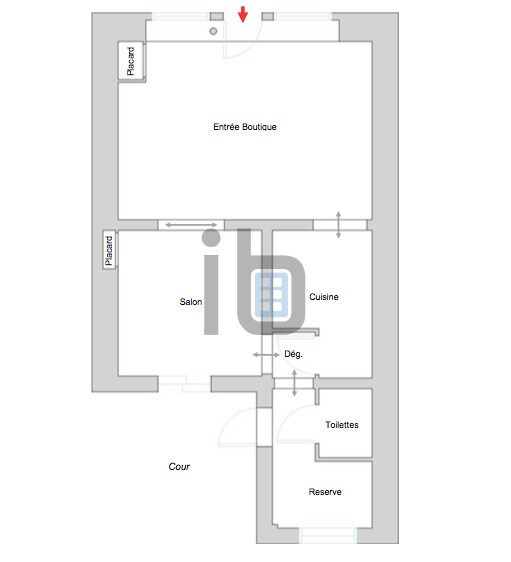 Commerce de détail dans Levallois-Perret à louer - Plan d’étage - Image 2 de 2