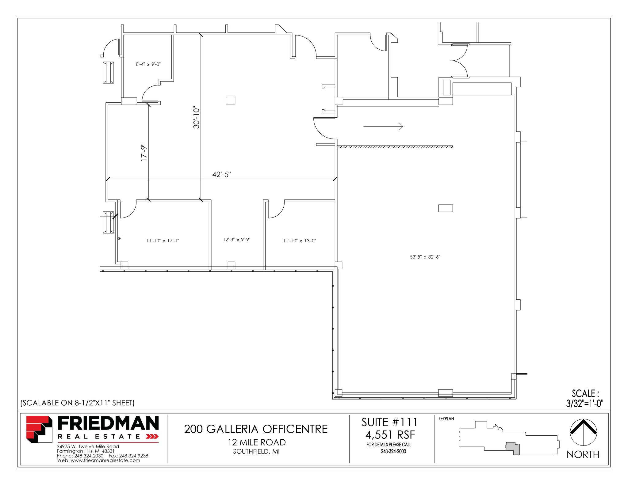 300 Galleria Officentre, Southfield, MI for lease Floor Plan- Image 1 of 2