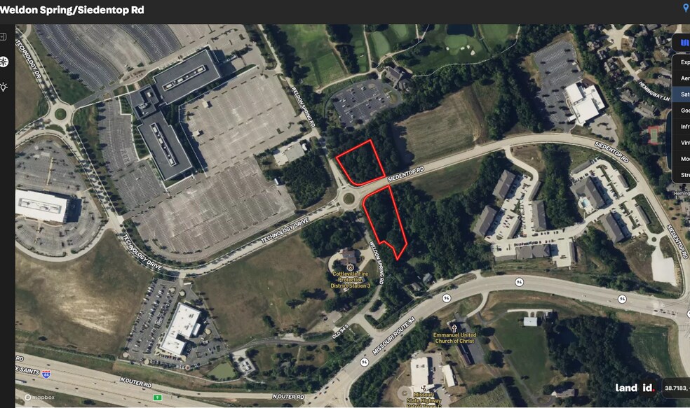 .86 acres Siedentop Rd, Weldon Spring, MO for sale - Aerial - Image 1 of 2