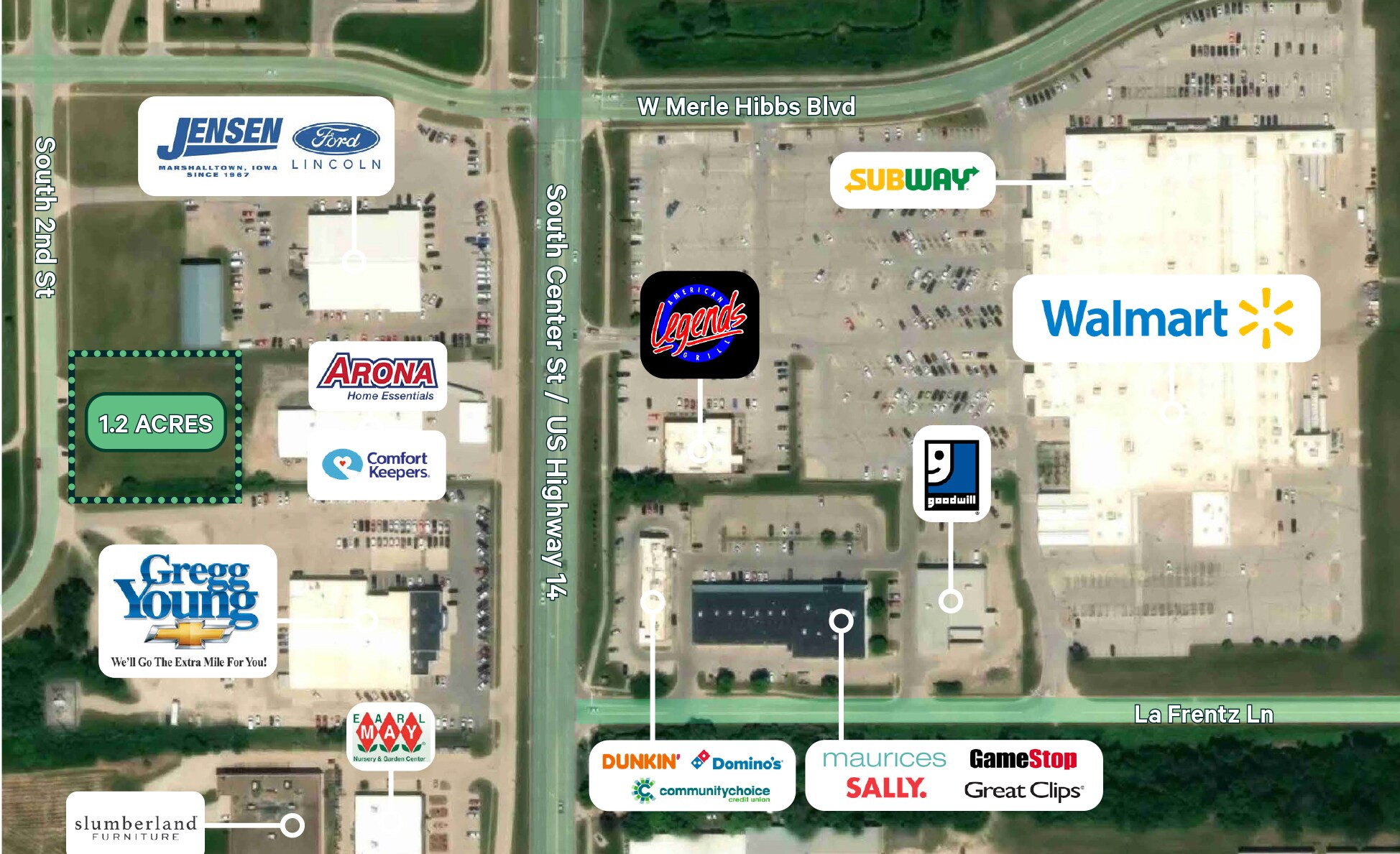 2901 S Center St, Marshalltown, IA à louer Aérien- Image 1 de 3