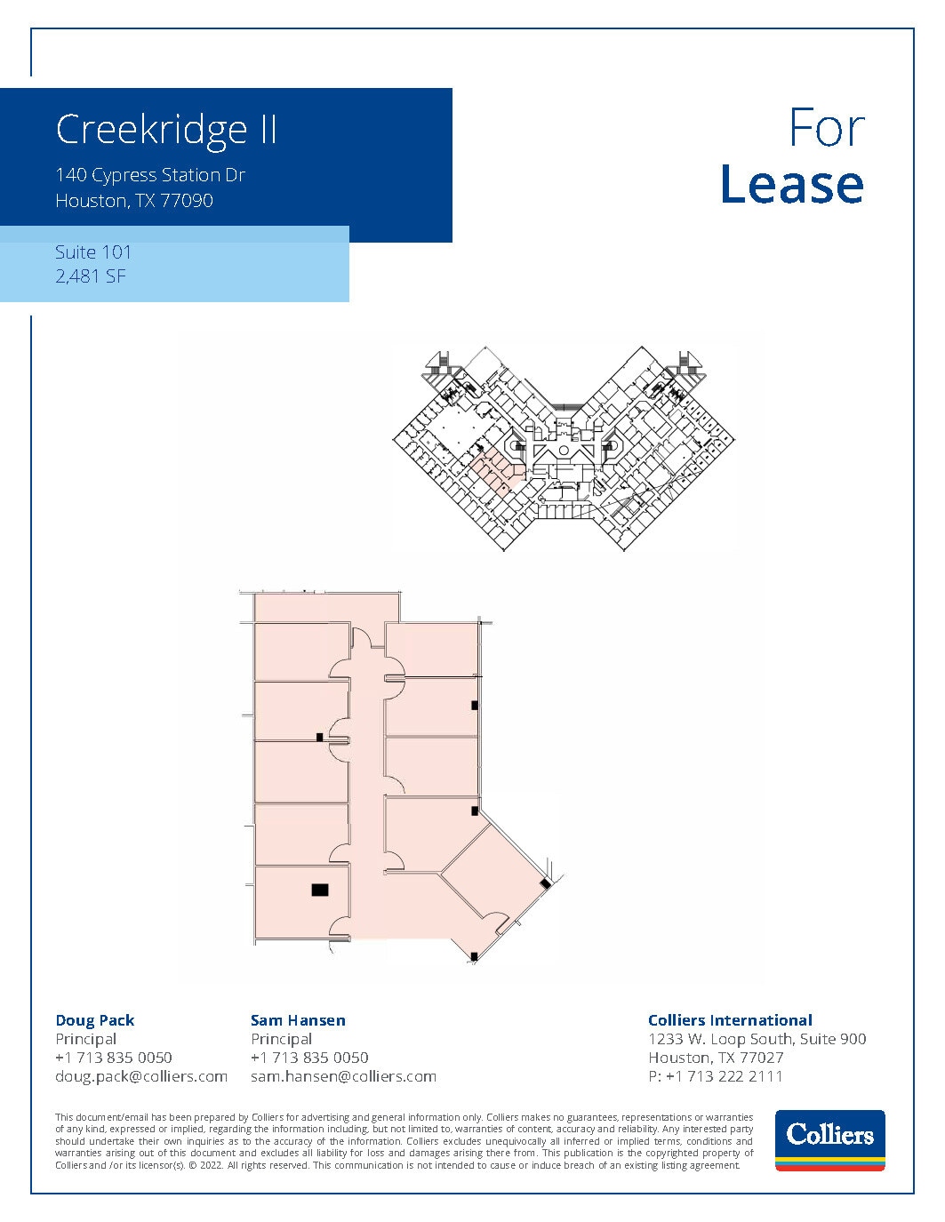 110-140 Cypress Station Dr, Houston, TX for lease Floor Plan- Image 1 of 1