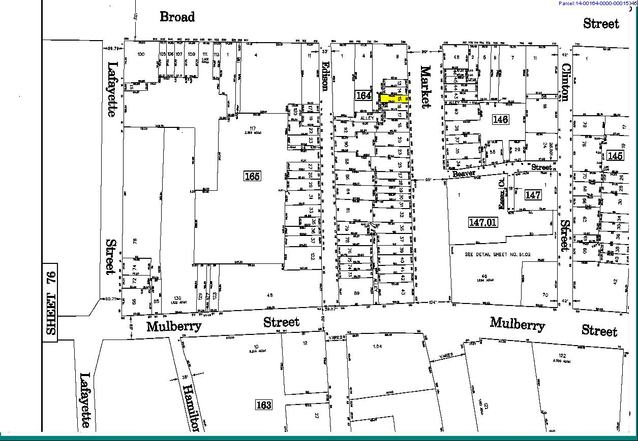 190 Market St, Newark, NJ à vendre Plan cadastral- Image 1 de 1