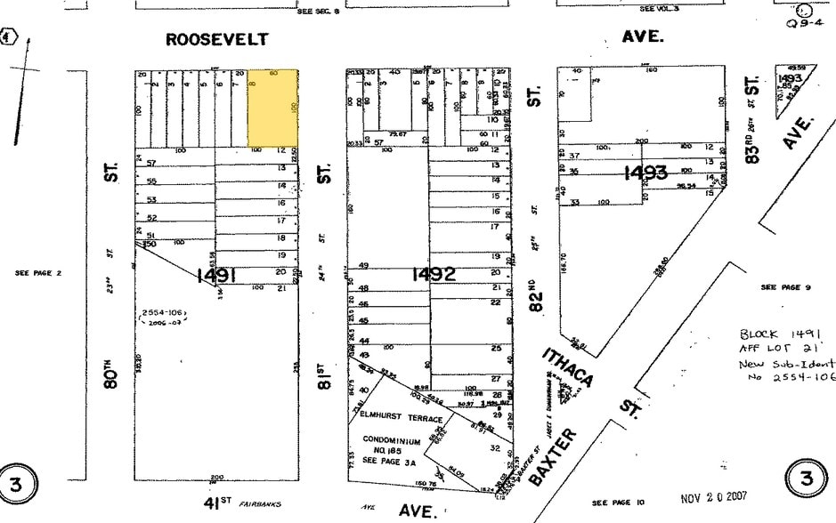 80-20 Roosevelt Ave, Flushing, NY à louer - Plan cadastral - Image 2 de 2