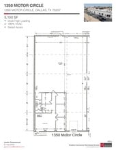 1350 Motor Cir, Dallas, TX à louer Plan d’étage- Image 1 de 6