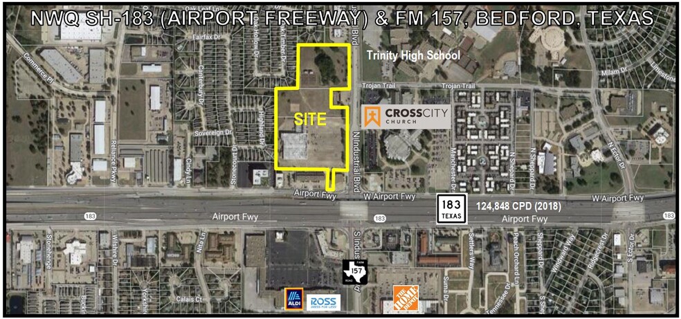 205 N Industrial Blvd, Bedford, TX à louer - Photo principale - Image 1 de 2