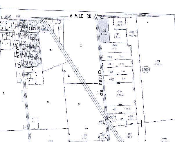 10110 6 Mile Rd, Northville, MI à vendre - Plan cadastral - Image 2 de 3