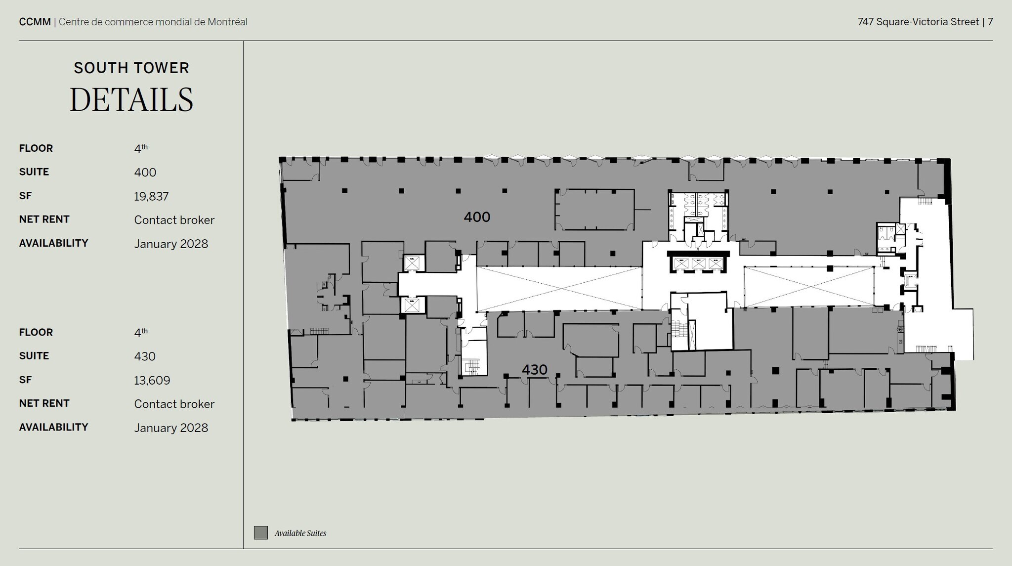 747 Rue Du Square-Victoria, Montréal, QC à louer Plan d’étage- Image 1 de 1