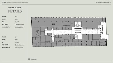 747 Rue Du Square-Victoria, Montréal, QC à louer Plan d’étage- Image 1 de 1