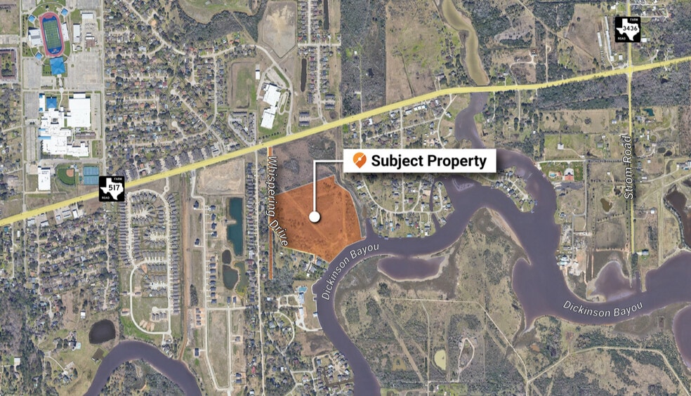 4300 Whispering Dr, Dickinson, TX for sale - Aerial - Image 1 of 3