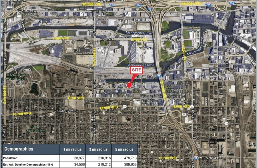 1230 W Bruce St, Milwaukee, WI à louer - Aérien - Image 2 de 15