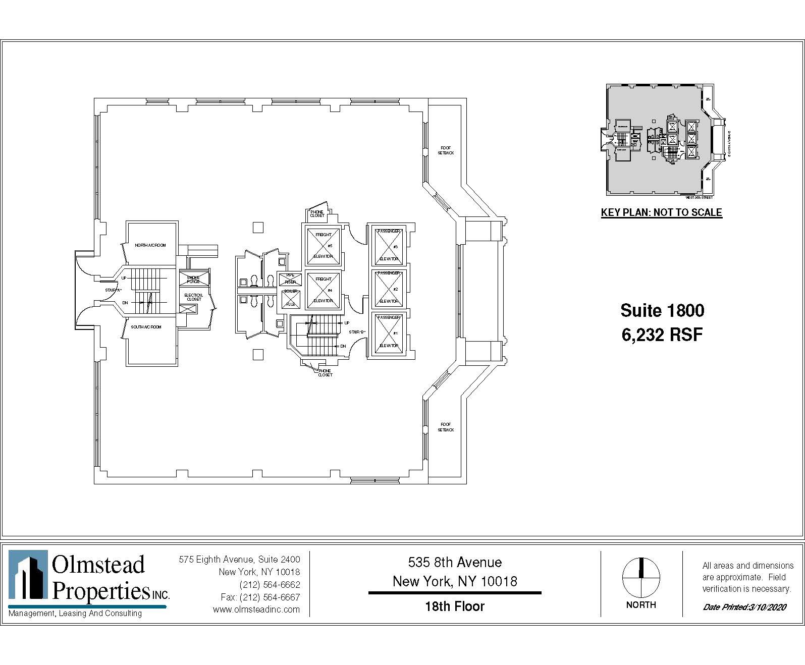 535 Eighth Ave, New York, NY à louer Plan d  tage- Image 1 de 4