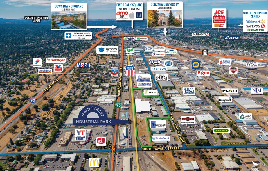 4020 E Main Ave, Spokane, WA à louer - Aérien - Image 3 de 3