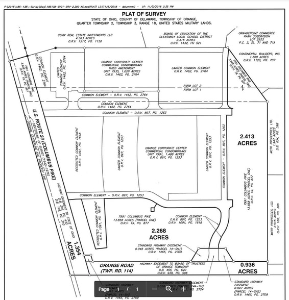 7991 Columbus Pike, Lewis Center, OH à vendre - Plan cadastral - Image 3 de 7
