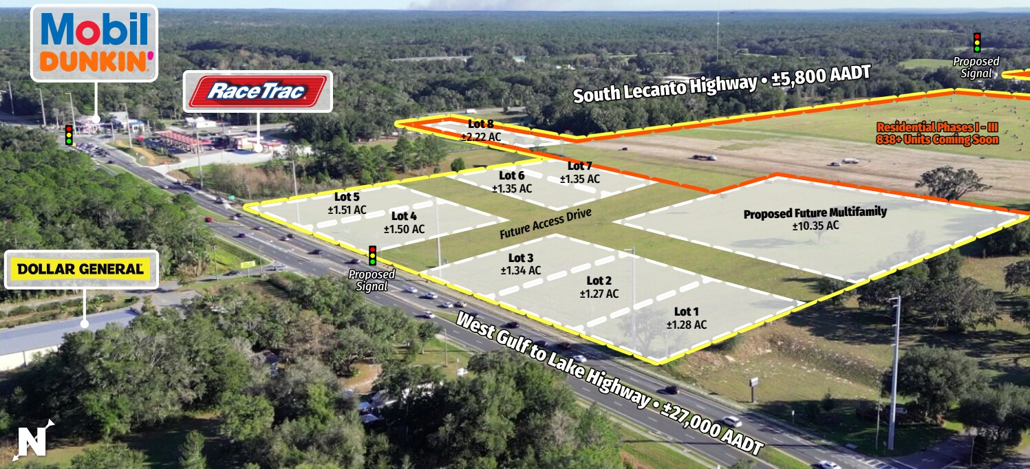 3440 W Gulf To Lake Hwy, Lecanto, FL for lease Aerial- Image 1 of 7