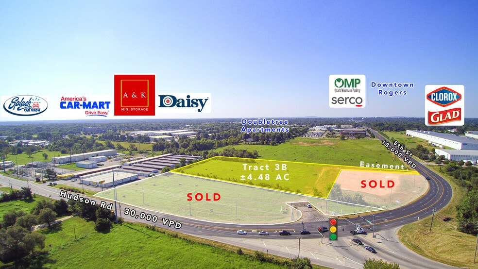 Hudson Rd & 8th St Rd, Rogers, AR for sale - Building Photo - Image 1 of 5