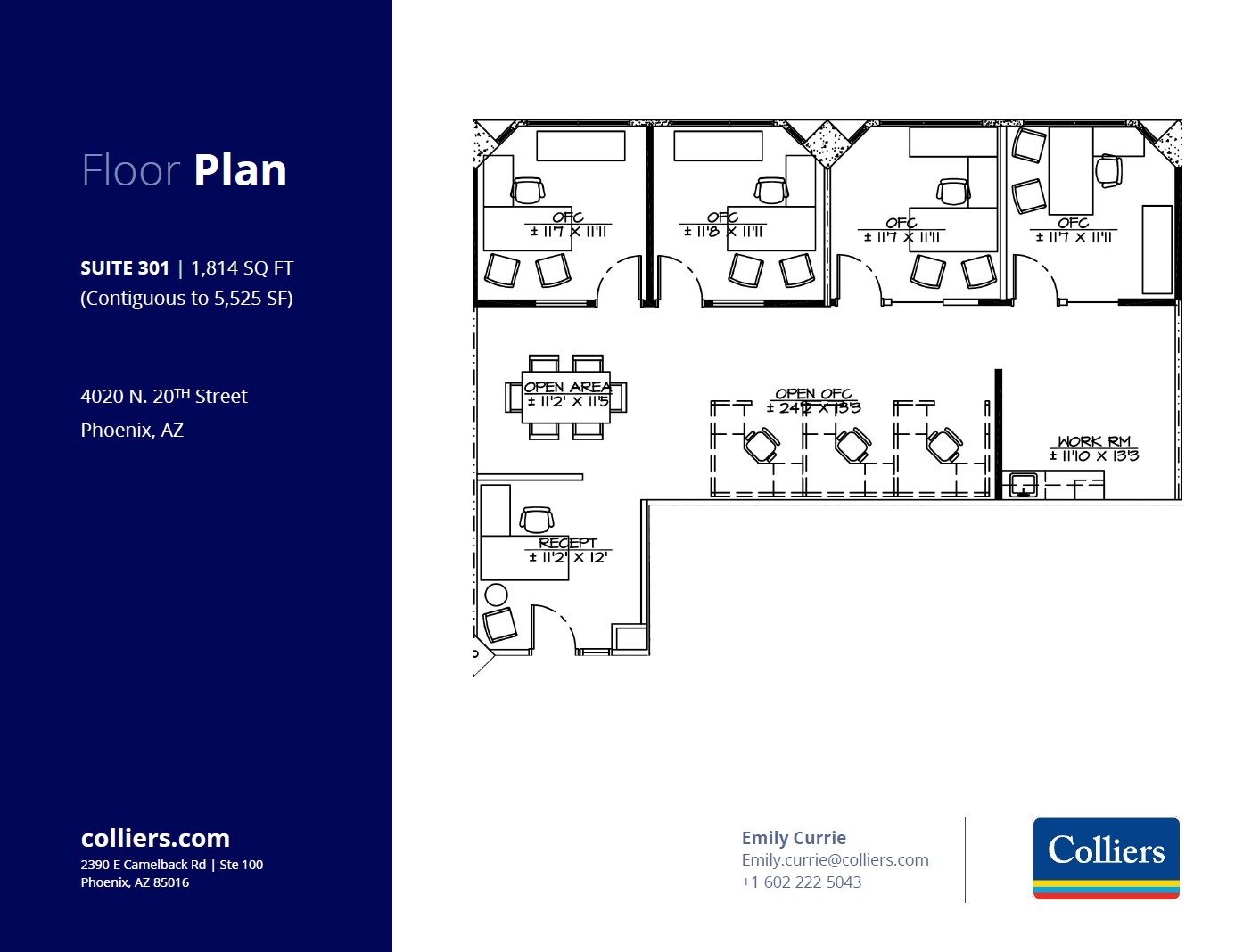 4020 N 20th St, Phoenix, AZ à louer Plan d  tage- Image 1 de 2