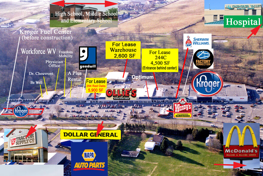 252 Red Oaks Shopping Ctr, Lewisburg, WV for lease - Building Photo - Image 2 of 3