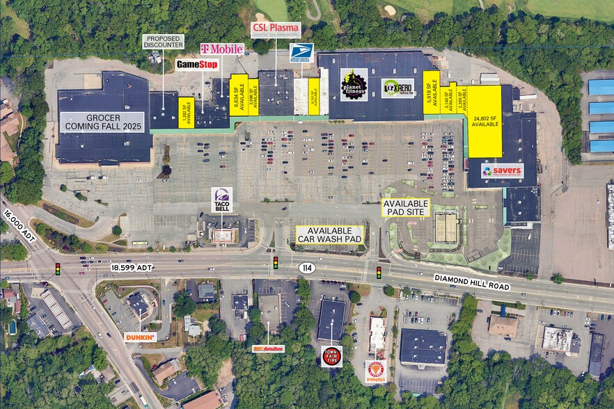 1500-1666 Diamond Hill Rd, Woonsocket, RI à louer - Photo du bâtiment - Image 2 de 3